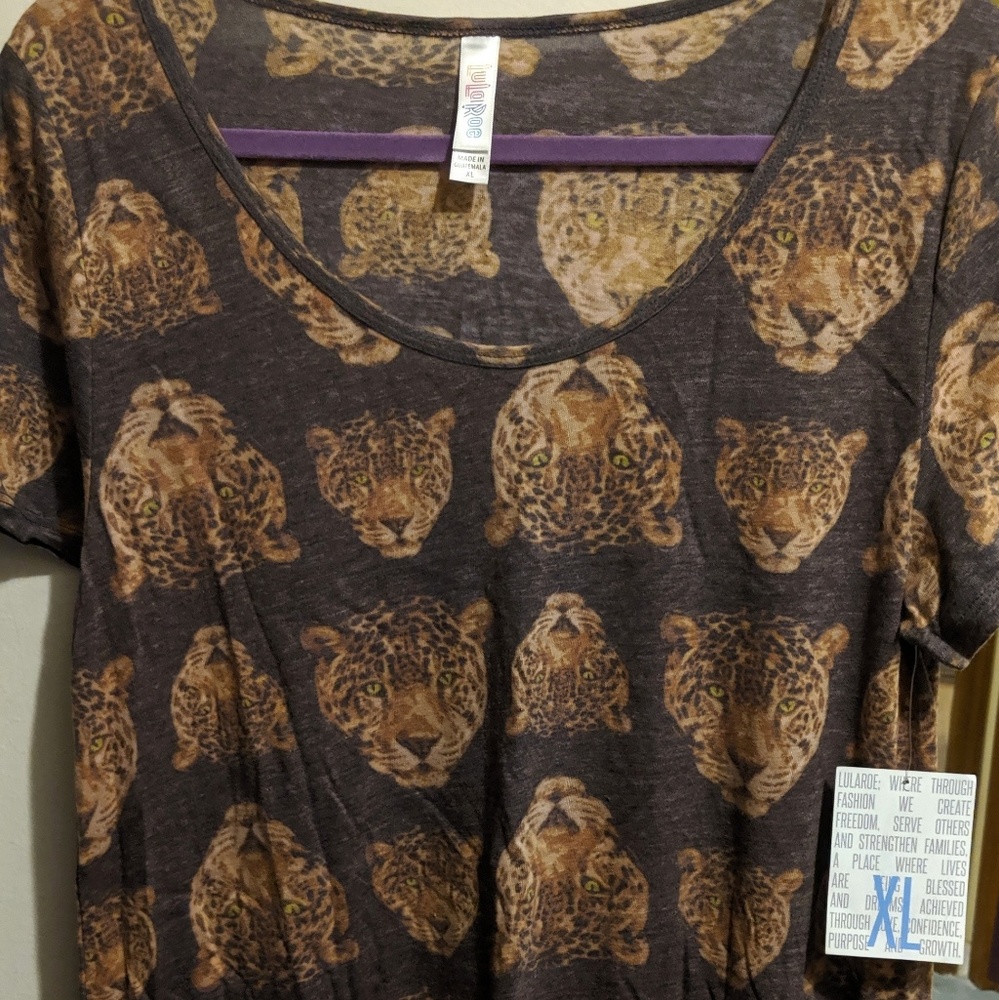 Lularoe Cheetah print Classic T shirt XL